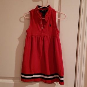 Ralph Lauren red ruffle collar dress size 3t